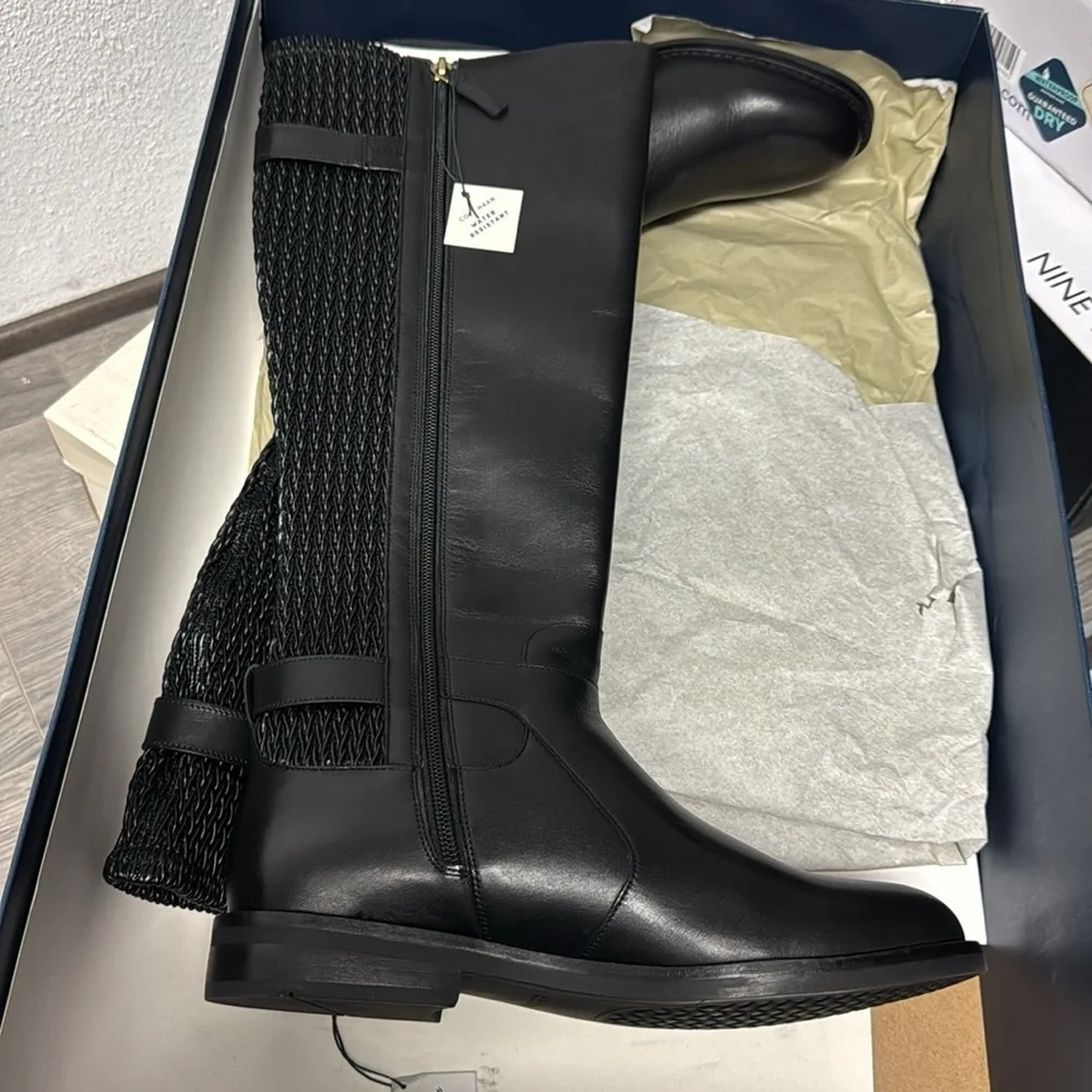 Cole Haan Women's Clover Stretch Side-Buckle Riding Boots